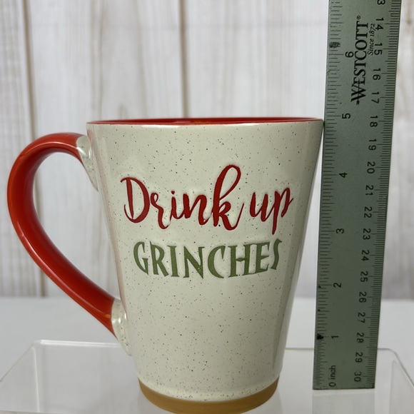 Drink Up Grinches Coffee Mug & Merry Christmas Ya'll Hand Towels Holiday Set 3Pc - Picture 9 of 10